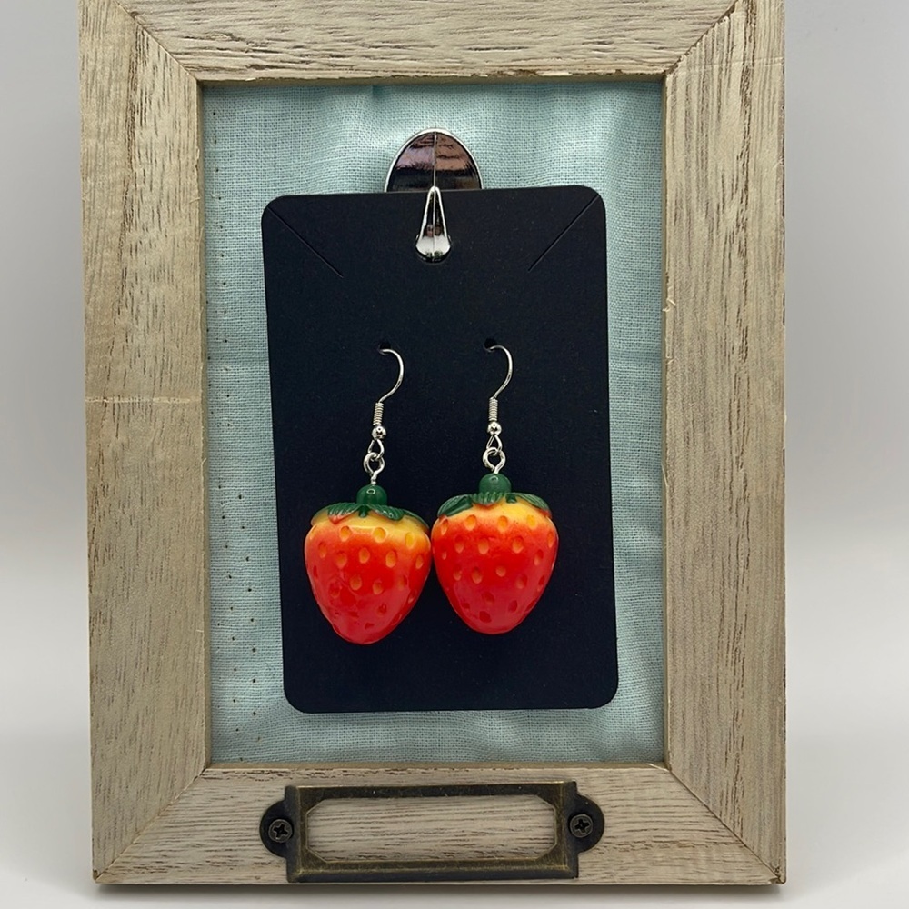 3 For $20‎ 3D Strawberry 🍓 Dangle Earrings “You Pick 3”